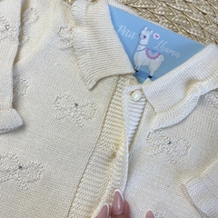 Macacãozinho Tricô Lacinhos e Cristais - Petit Lhama Boutique Baby 
