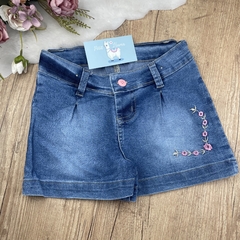 Short Jeans Bordado infantil feminino