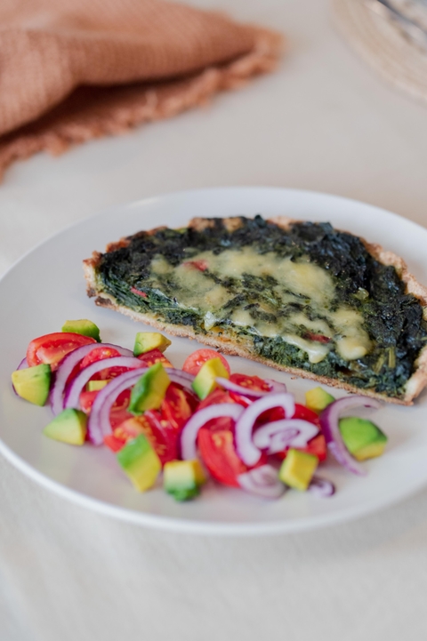 Tarta keto de espinaca SIN TACC