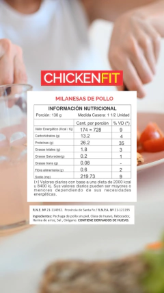 Milanesa de pollo SIN TACC x400g - tienda online