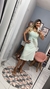 Vestido Viscocrepe Estampa Vichy