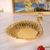 Fruteira/doceira decoradora de mesa em formato de cisne dourado