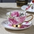 Conjunto taça de café e pires de porcelana