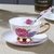 Conjunto taça de café e pires de porcelana na internet