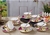 Conjunto taça de café e pires de porcelana