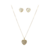Conjunto pérola mad banhado a ouro 18k