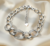 Pulseira prata com zirconia na internet