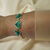 Pulseira Ágata verde banhada a ouro - comprar online