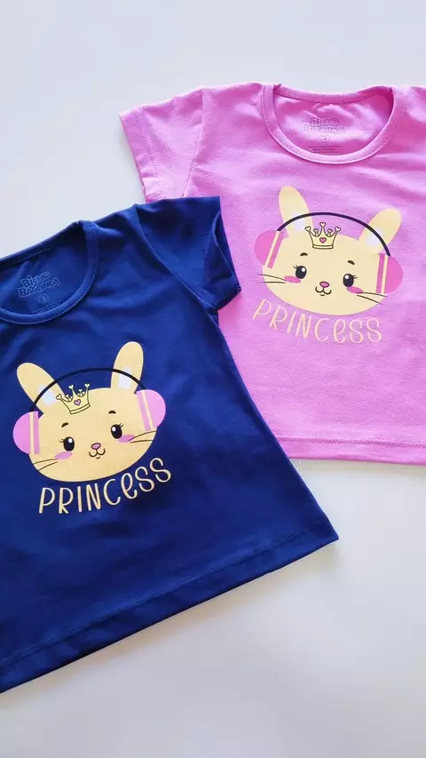Blusa em Cotton Estampa de Gatinha Princess