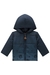 Jaqueta Puffer em Nylon com Estampa de Ursinho e Capuz