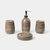 JUEGO DE BAÑO 4PCS GRIS VETEADO (B4563)
