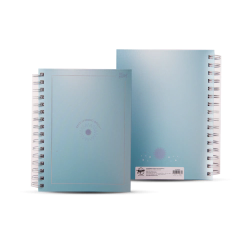 Cuaderno Espiralado Tapa Dura Celeste 16x21