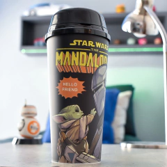 Vaso 18 oz con tapa pico movil Star Wars - comprar online