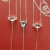 Colar gravatinha ponto de luz em cristal (prata 925)