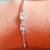 Bracelete com pontos de luz em cristal navete, com corrente cartier (cristal oval)