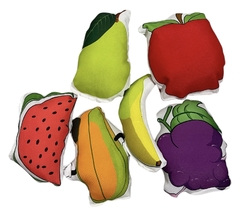 Frutas de tela con bolsita x 6 unidades - REGALOS MOTEFI