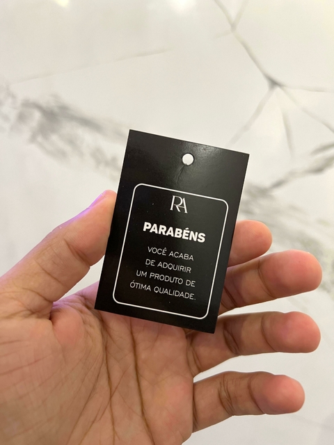 Etiqueta intermediária para roupas 7x4,5