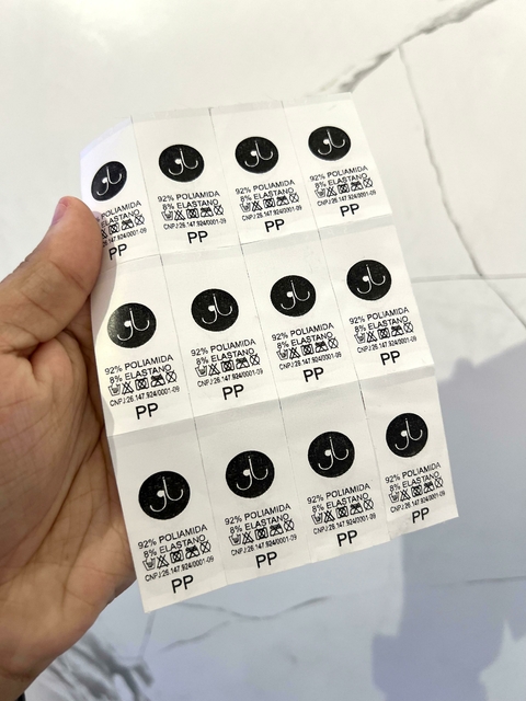 Etiqueta de composição 5x2,5