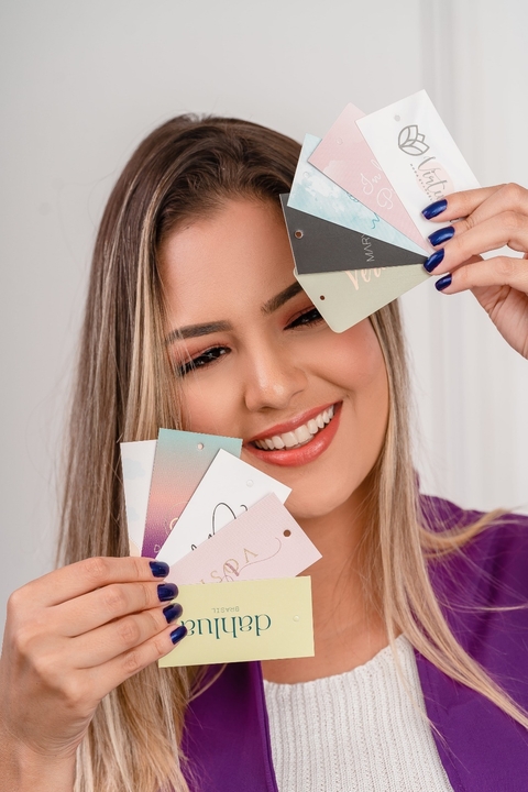 Etiqueta média para roupas 8,7x4,7