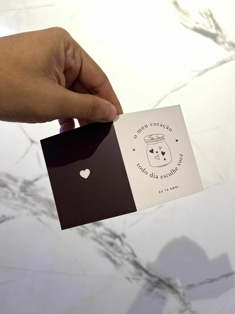 Cartão de/para com envelope e adesivo 15x10