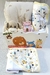COMBO DE CAJA ORGANIZADORA Y AJUAR DE BEBE NATURAL Y VERDE