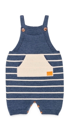 Jardineira Listrada Tricot Dame Dos - comprar online