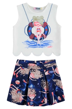 Conjunto Cropped e Shorts Saia Kukiê - comprar online