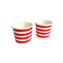 Potinho Listrado Vermelho 150ml
