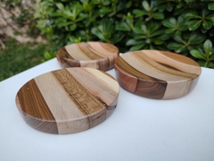 Se de Coasters Line Grain - DM Diseños en Madera