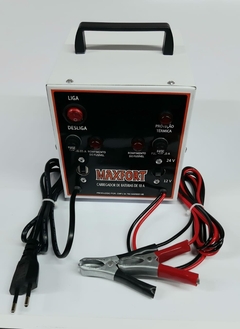 Carregador de baterias portátil 10A. 12/24 volts com proteção térmica Modelo MX6