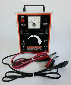 Carregador de baterias portátil 20A. 12/24 volts com seletor e mostrador de amperagem com proteção térmica Modelo MX8 - comprar online