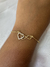 Pulseira coração + infinito dourado