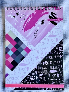 Block de dibujo con espiral y elástico A4 50 hojas lisas