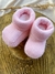 Sapatinho Dobrinha em Tricot Rosa Bebê - comprar online