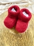 Sapatinho Dobrinha em Tricot Vermelho na internet