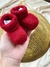 Sapatinho Dobrinha em Tricot Vermelho