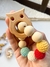 Brinquedo e Mordedor em Madeira e Tricô Montessori - Coruja - comprar online