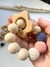 Brinquedo e Mordedor em Madeira e Tricô Montessori - Flor - comprar online