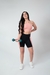 Short Biker Preto com Rosê - comprar online