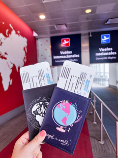 Porta pasaporte - Globo terráqueo