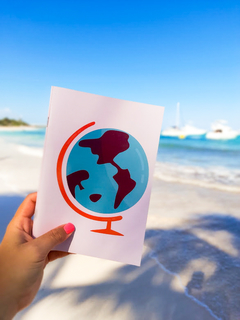 Cuaderno globo terráqueo