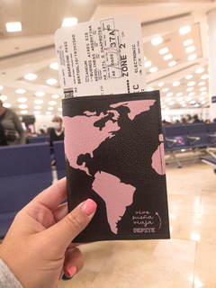 Porta pasaporte - Mapa (Black)