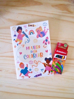 CUADERNO NIÑOS PARA PINTAR + LÁPICES