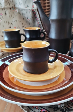 Juego de cafe loza retro - comprar online