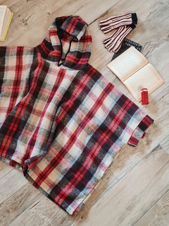 Poncho escocés con capucha o - comprar online