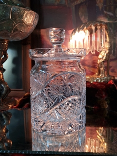 Caramelera cristal antiguo tallado