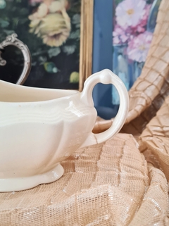 Salsera loza inglesa creamware - comprar online
