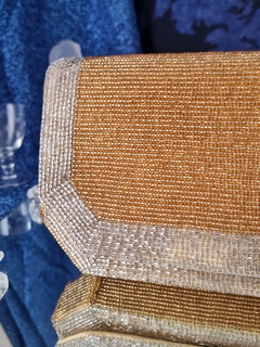 Cartera full bordado en dorado y plateado - comprar online