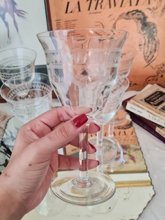 6 Copas de cristal para vino grabadas al ácido en internet