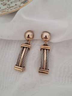 Aros clip dorado y plateado